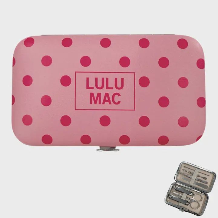 Pink/Hot Pink Dot Manicure Set