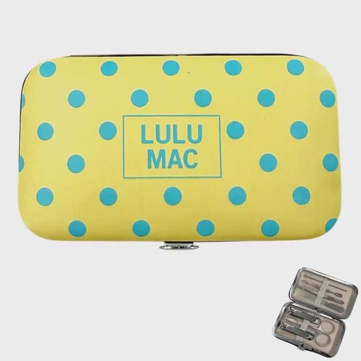 Butter/Blue Dot Manicure Set