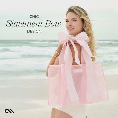 Case-Mate Ballet Pink Bow Jelly Tote Bag