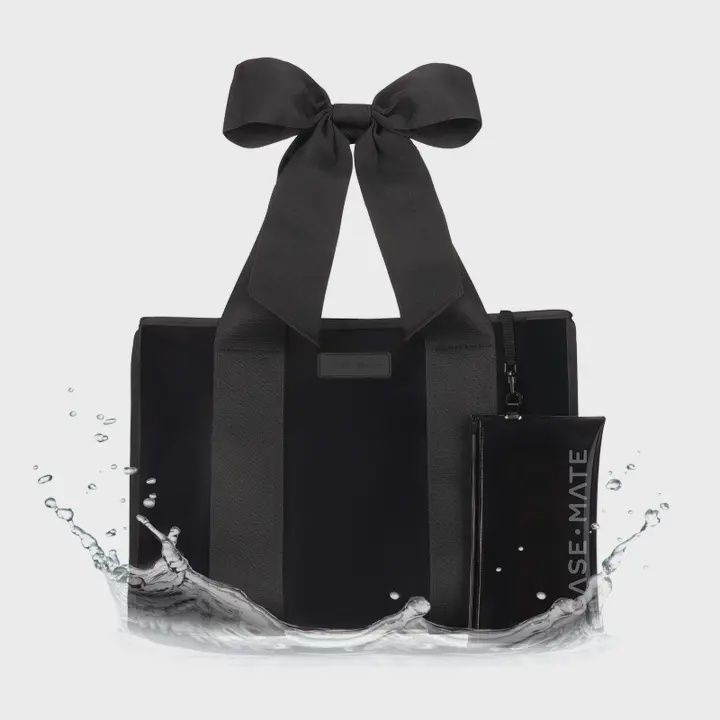 Case-Mate Midnight Black Bow Jelly Tote Bag