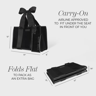 Case-Mate Midnight Black Bow Jelly Tote Bag