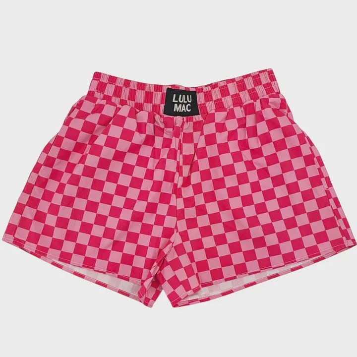 LULU Mac Pink/Pink Check Boxer Short