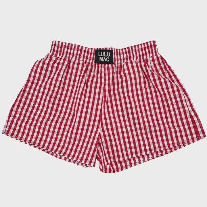 LULU Mac Red Gingham Boxer Short