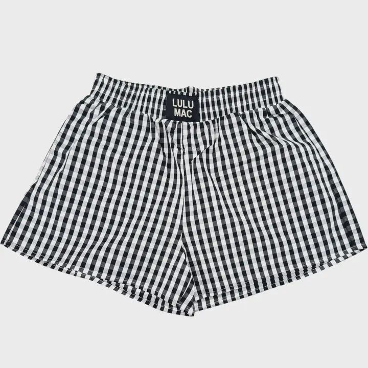 LULU Mac Black Gingham Boxer Short