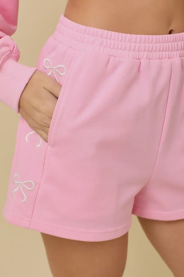 Ribbon Embroidered Shorts
