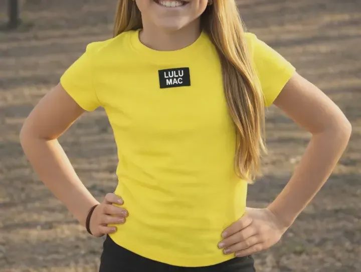 LULU Mac Kids Baby Doll Top - Neon Yellow