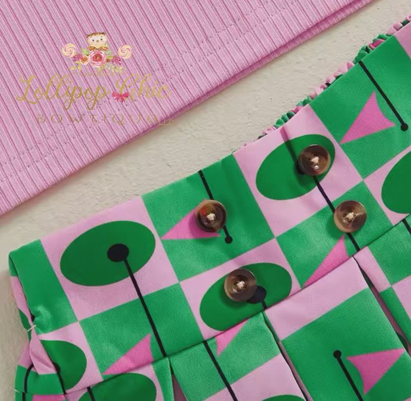 Golf Pleated Girls Skirt Set