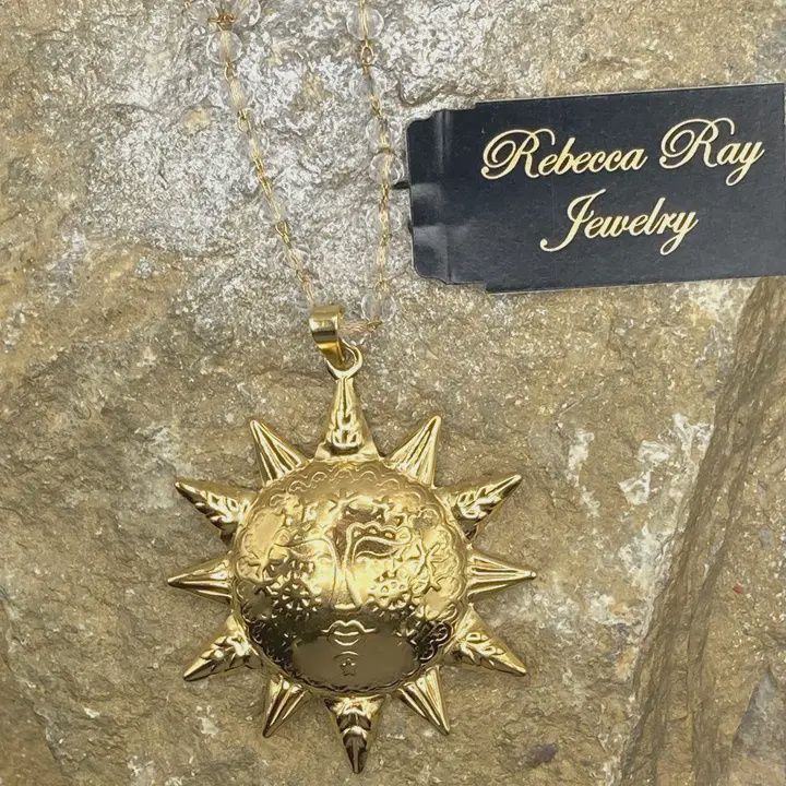 Boho Sun Statement Charm Necklace