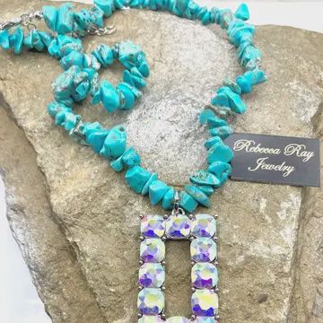 Boho Silver Crystal Necklace