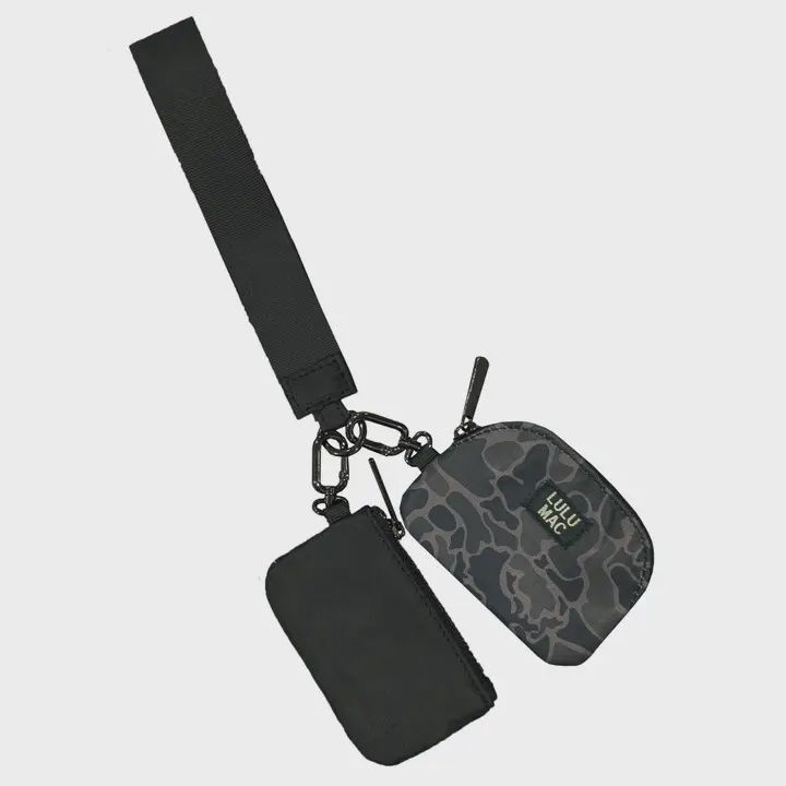 LULU Mac Black Camo/Black Lulu Mac Double Pouch Wristlets