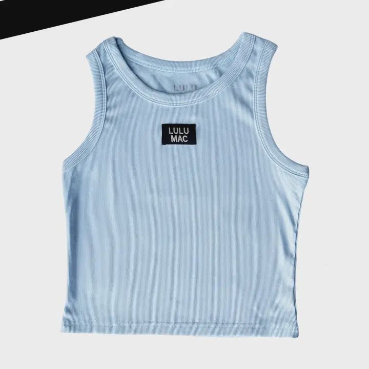 LULU Mac Light Blue Kids Solid Tank