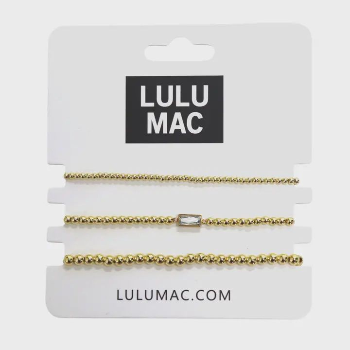LULU Mac 3 Strand Bracelet - April Stone