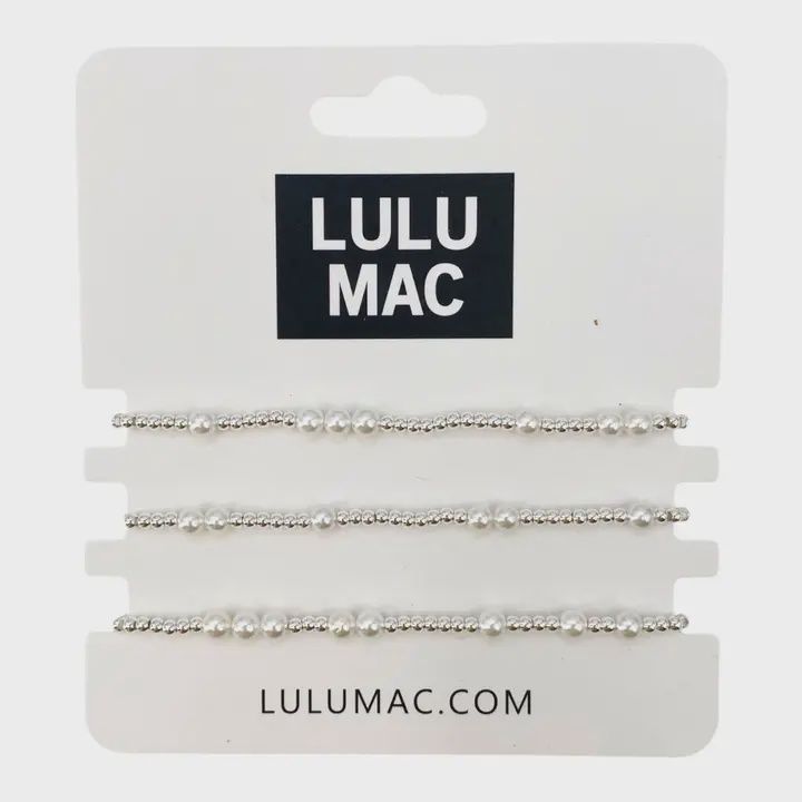 LULU Mac Silver Beaded Bracelet