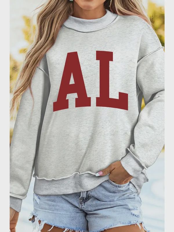 Al/ Bama Double Side Printed Mock Neck Reversible Sweatshirt