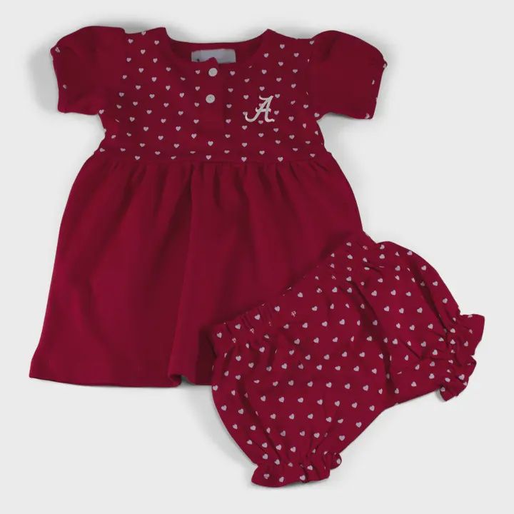 Alabama Girl's Heart Dress with Bloomers