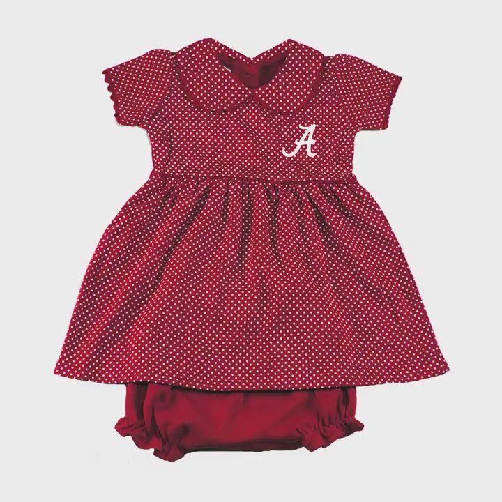 Alabama Pin Dot Peter Pan Dress with Bloomers