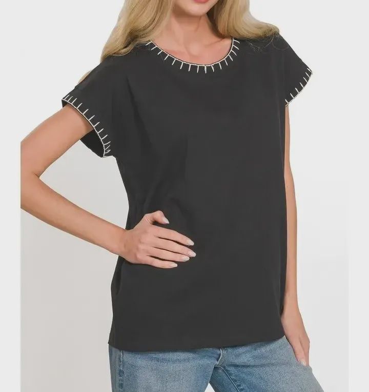 Stitch Detailed Oversize Top