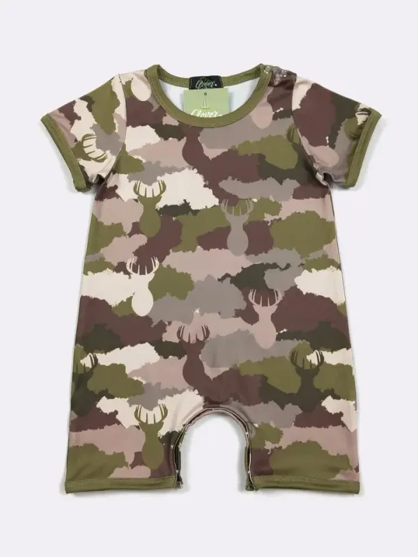 Deer Camo Boy Romper