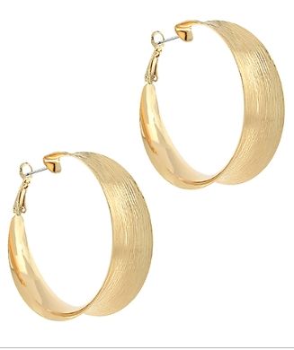 Brushed Wide Hoops