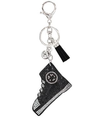 Black Crystal Sneaker Keychain