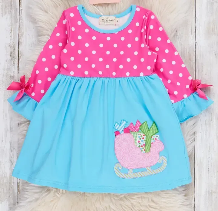 Jolly Sleigh Surprise Embroidered Dress