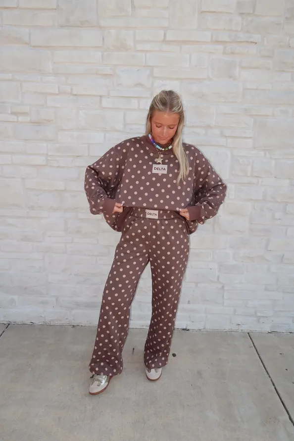 Delta Polka Dot Mockneck &amp; Pant Set