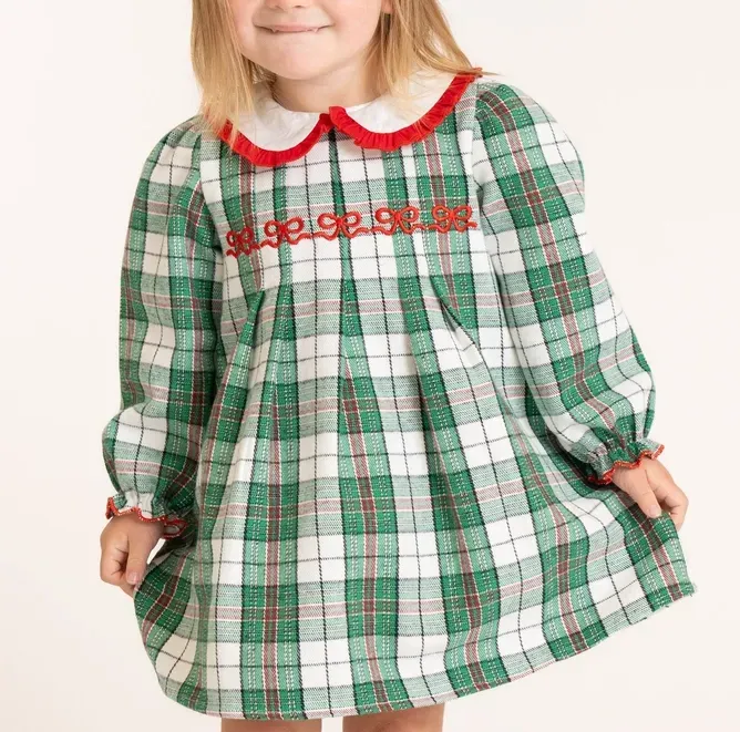 Green Holiday Plaid Dress