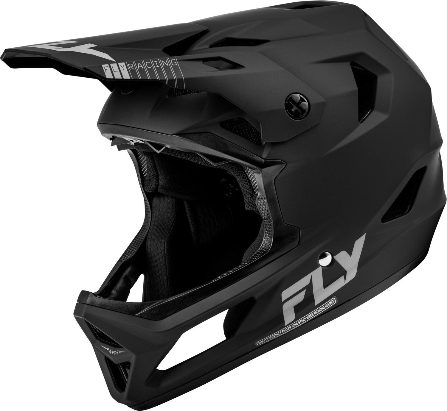 FLY RACING RAYCE HELMET MATTE BLACK YOUTH MEDIUM