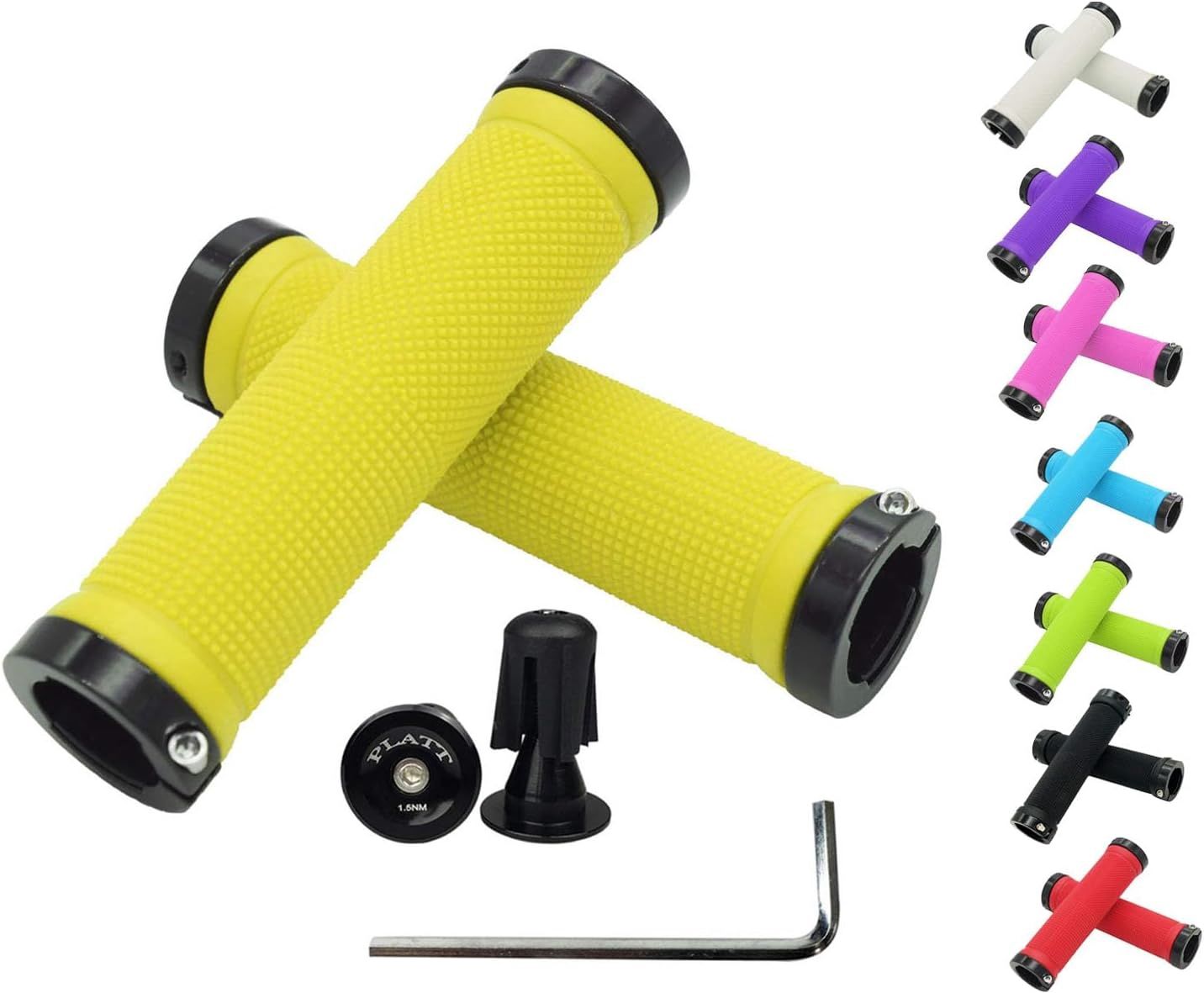 Bar Grips Colorful Rubber Bike Grips, Colour: Yellow