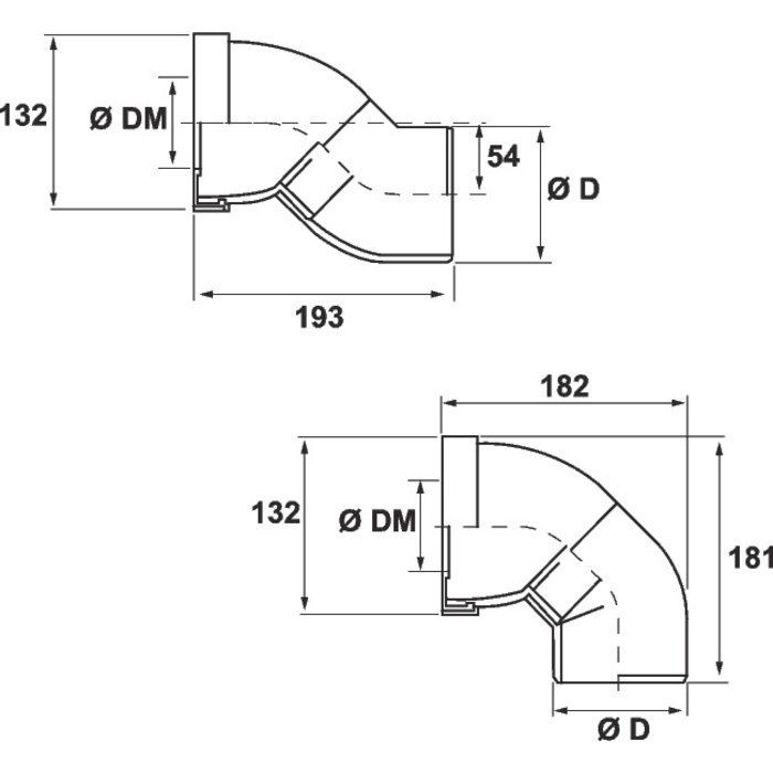 Pipe WC Orientable  NICOLL - Ø85 à 107mm