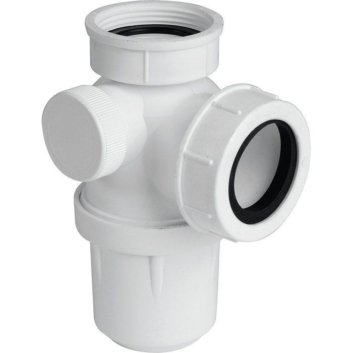 Siphon d'évier à culot blanc - 1"1/2 - Ø 40 mm - Valentin