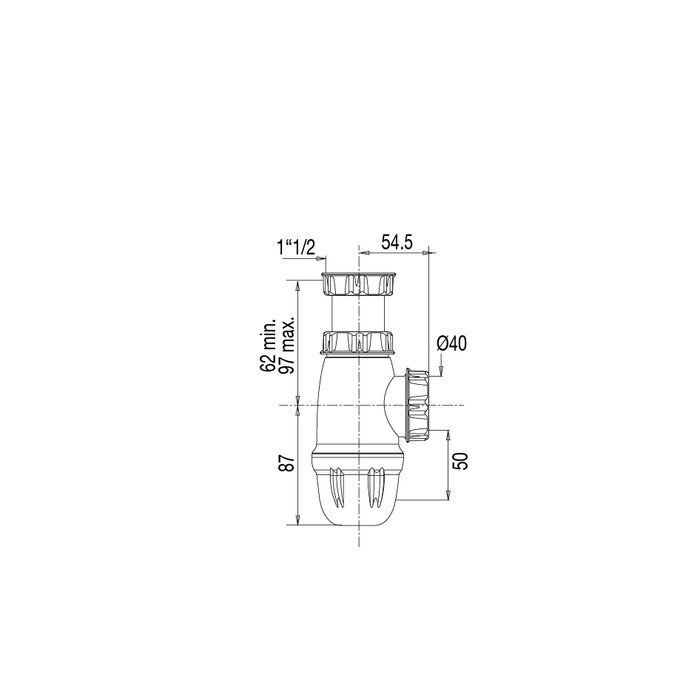 Siphon évier - Good Print - VALENTIN - 54 l/min Valentin