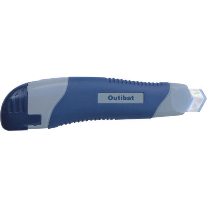 Cutter - Outibat - 18 mm - Poignée bi-matière - Lame sécable rétractable Outibat