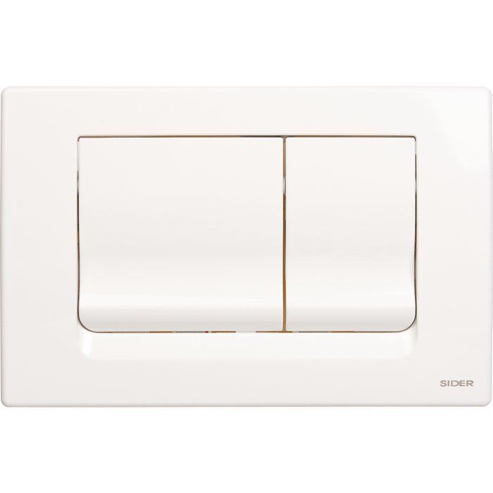 Plaque de commande  Sider Double débit Blanc SIDER