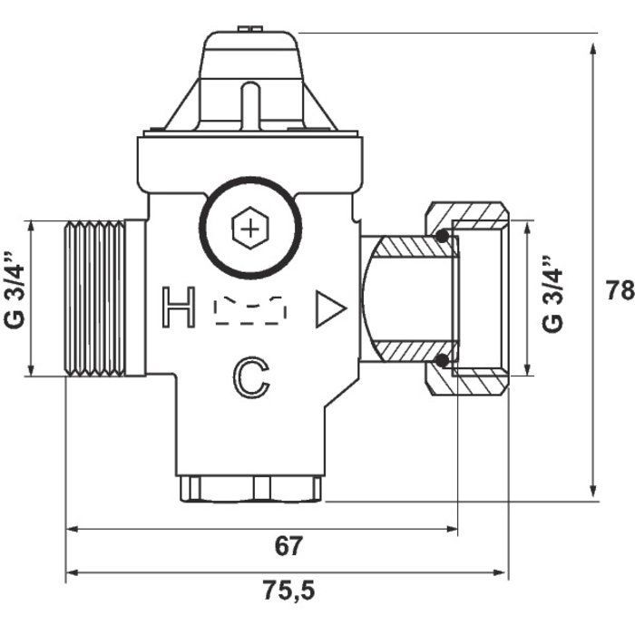 Réducteur de pression - MF 3/4" - rédufix - Watts industries Watts