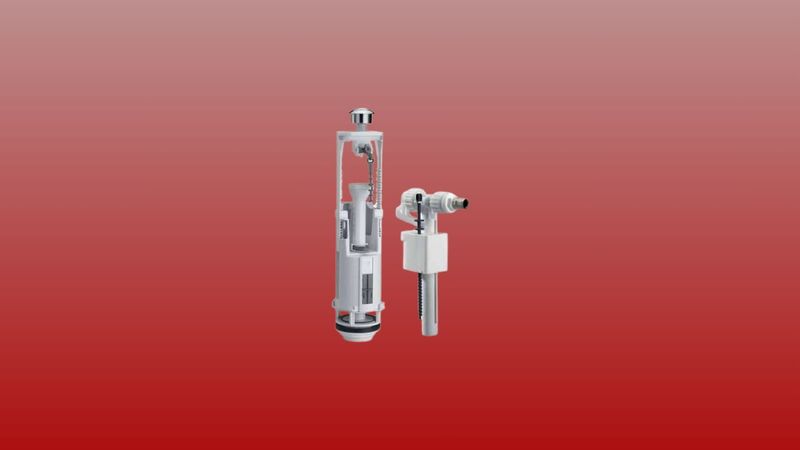 Remplacement d'un mécanisme de chasse d'eau complet  WC AU SOL (standard) (moins de 2 ans/entreprise)