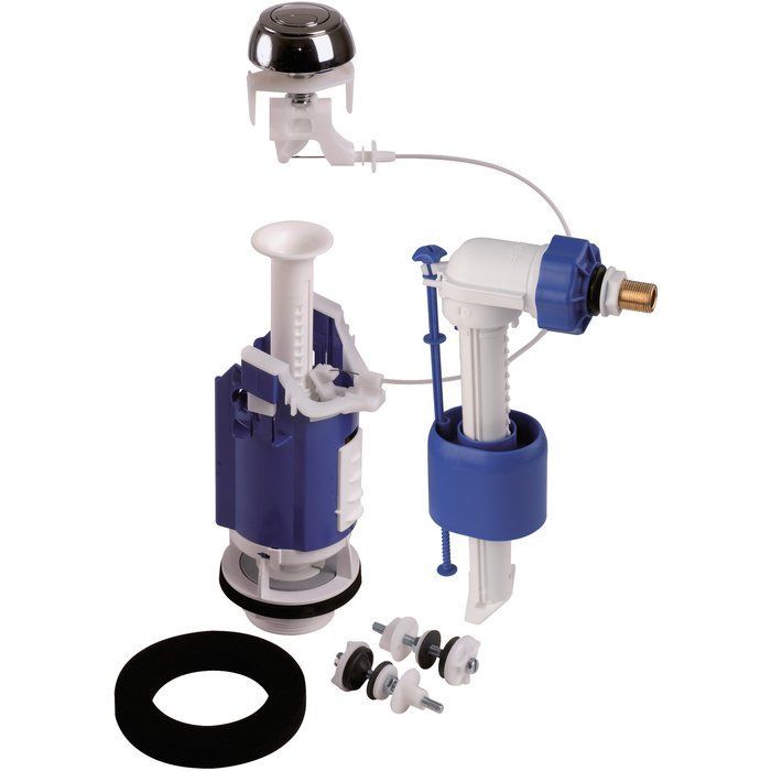 Ensemble mécanisme de chasse 365010 Double débit à câble avec robinet flotteur