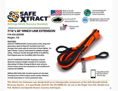 7/16” x 60&#39; Winch Line Extension (Gently used)