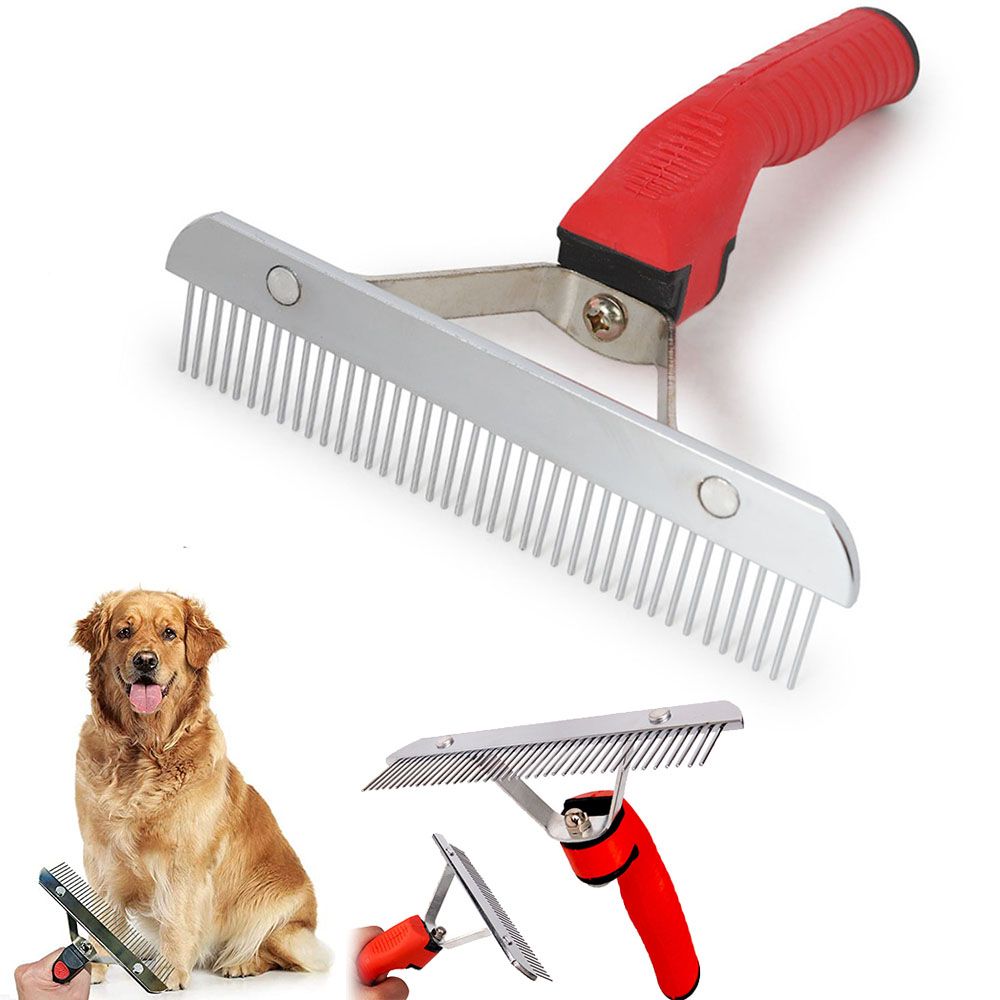 Dog Brushes for Grooming Large Dogs Long Hair Dog Rake Pet Grooming Brush Steel Comb for Golden Retriever Husky German Shepherd