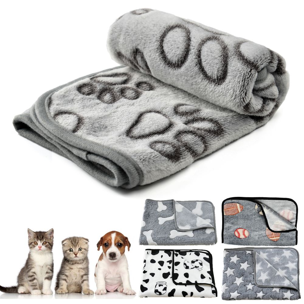 Lovely Pet Dogs Cats Bed Mat Blanket Soft Fleece Print Puppy Bed Sleeping Blanket Cushion Cover Winter Warm Chihuahua Product