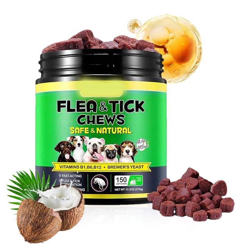 Flea Pills For Dogs Natural Pet Gnat Protection Supplement Multifunctional Chewable Quick Facting Flea Prevention Supplement For