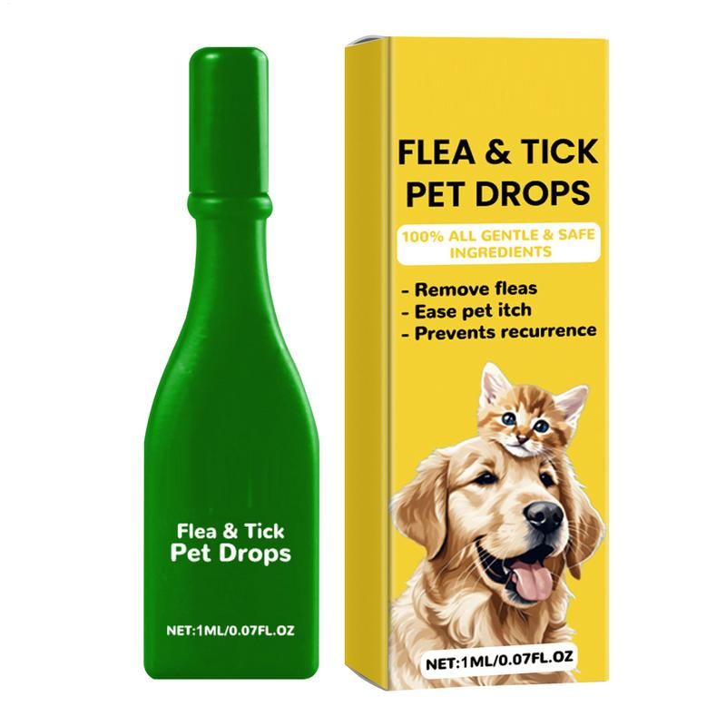 1ml Pet External Drops Anti Flea Drops Lice Remove Relieve External Tick Long Lasting Natural Pet Care Spray For Cats
