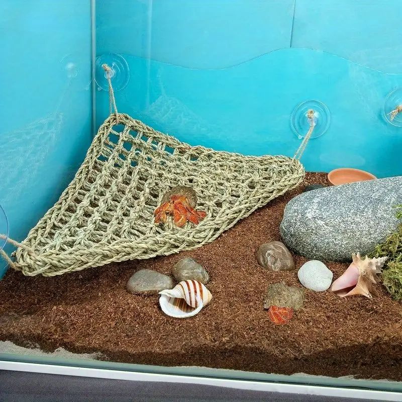 Bearded Dragon Hammock Bed Reptile Lounger for Chameleon Lizards Gecko Snakes Iguana Reptiles Geckos Grass Cushion Pet Bed Swing