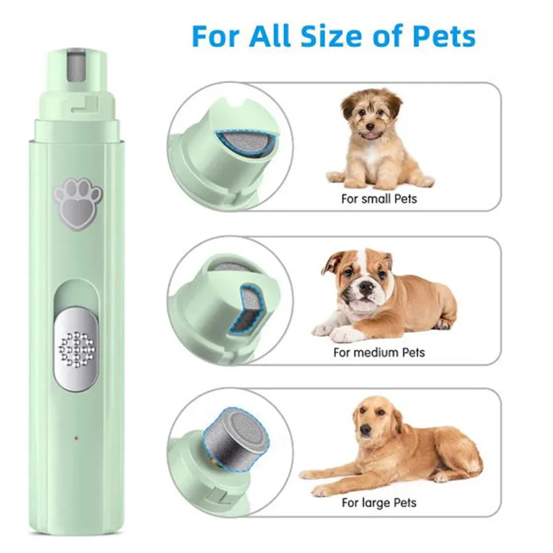 Electric Dog Nail Grinder Pet Nail Clipper USB Rechargeable Pet Nail Trimmers Painless with Polisher Wheel for Small/Large Pets