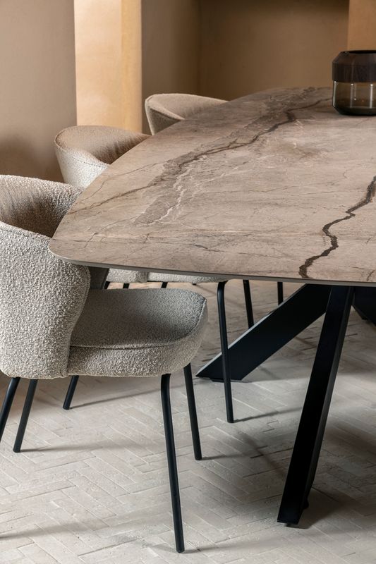 Keramisch tafelblad ovaal Silver root