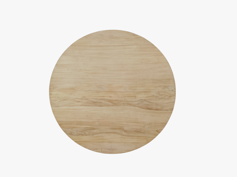 Tafelblad rustic teak rond