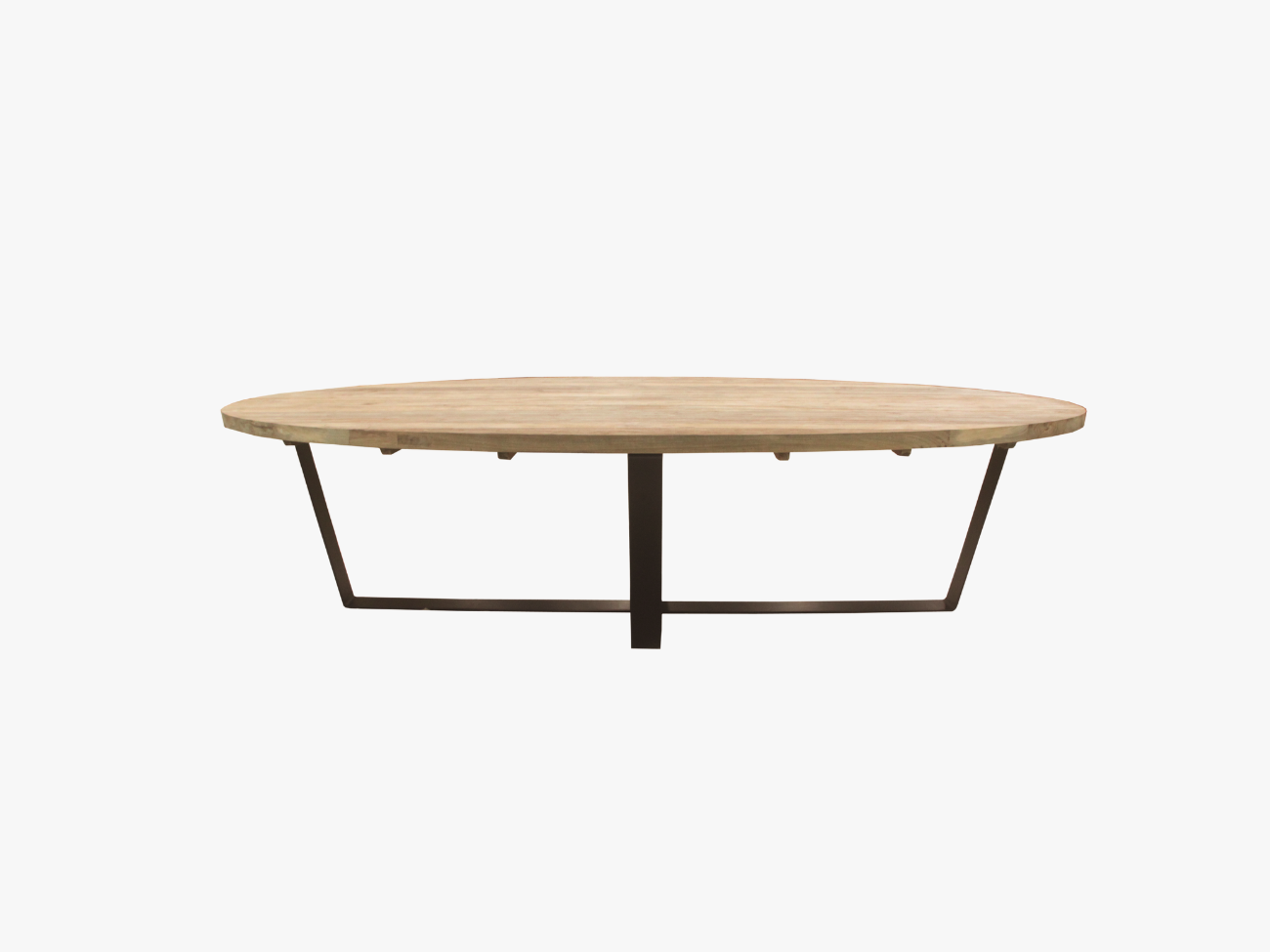 Rustic Elips table + iron leg - top 5 cm