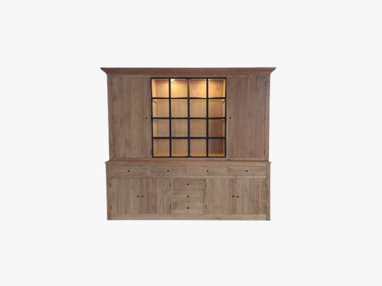 Angelo cabinet 8 swing doors 7 drawers with lights