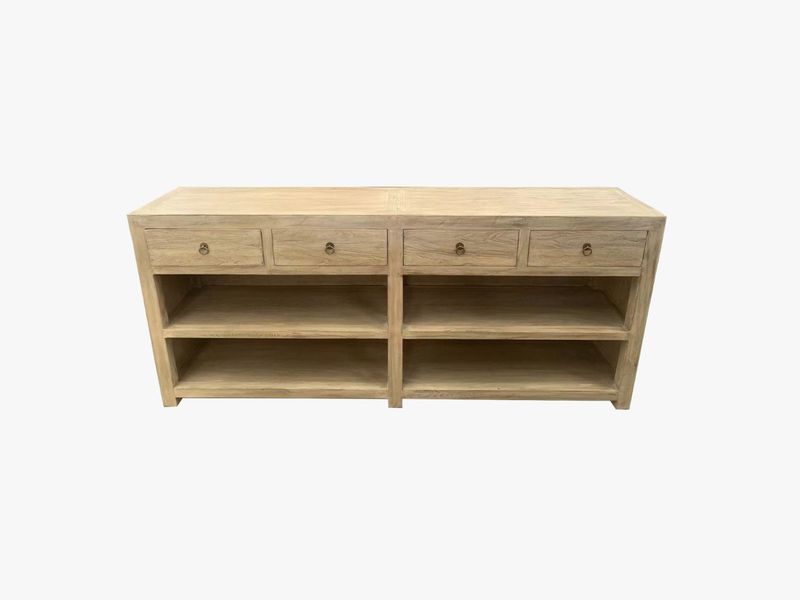 Wabi open dressoir + drawers naturel or black