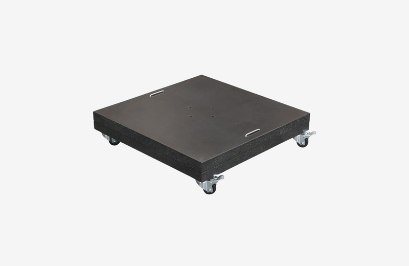 Parasolvoet graniet + wielen 150 kg black